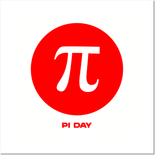 Red Pi day Design Posters and Art